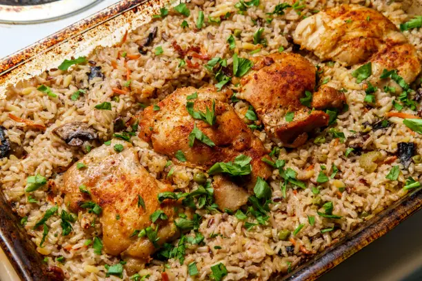 Vegan Chicken Broccoli and Rice Casserole