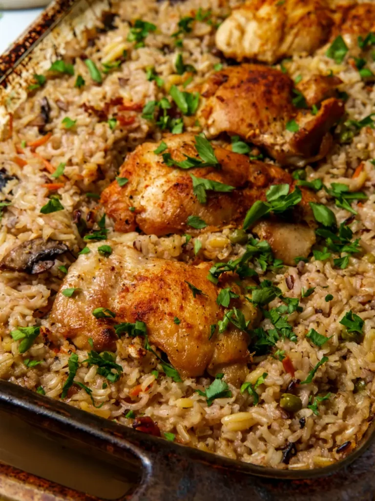 Vegan Chicken Broccoli and Rice Casserole