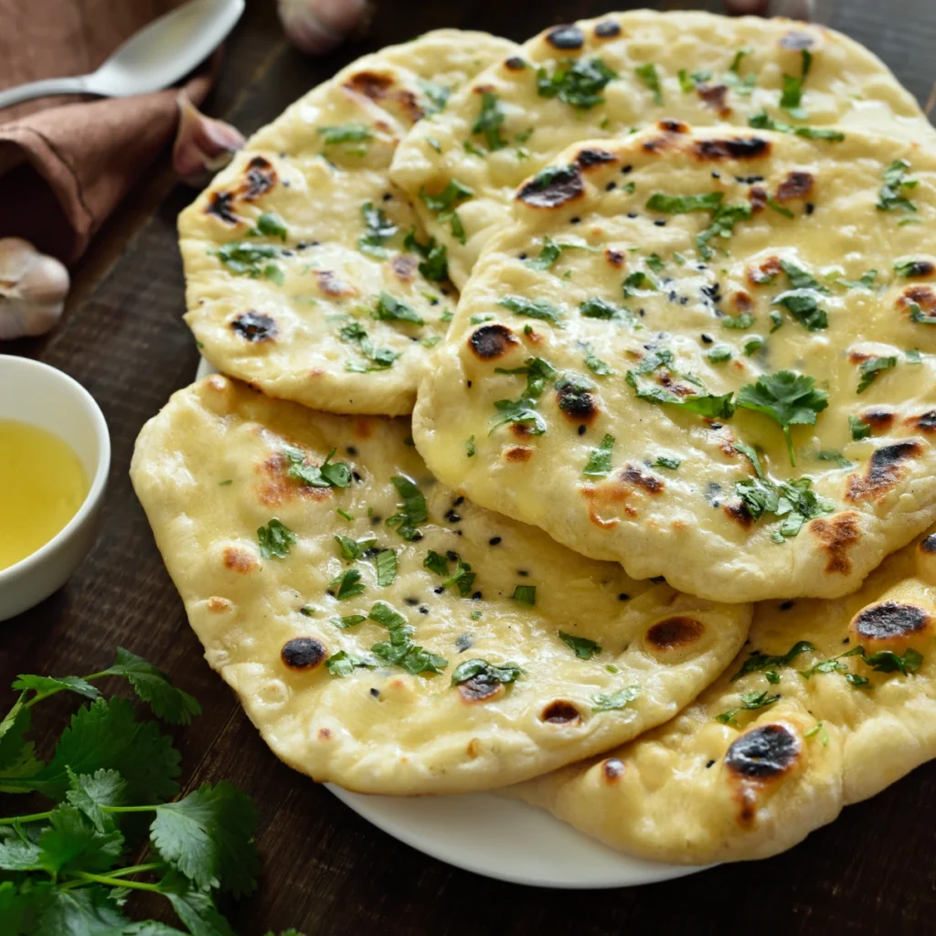 Garlic butter vegan naan