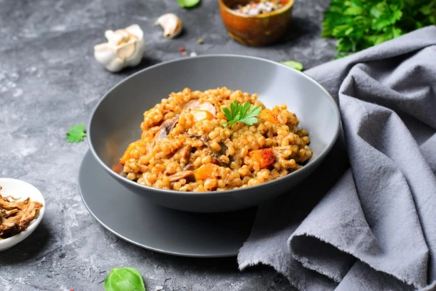 Vegan butternut squash risotto