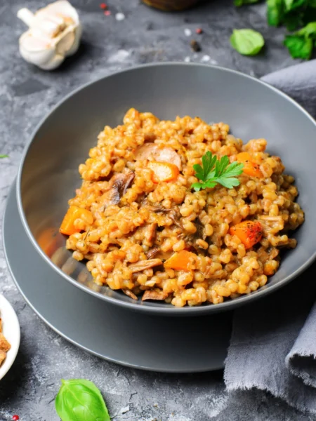 Vegan butternut squash risotto