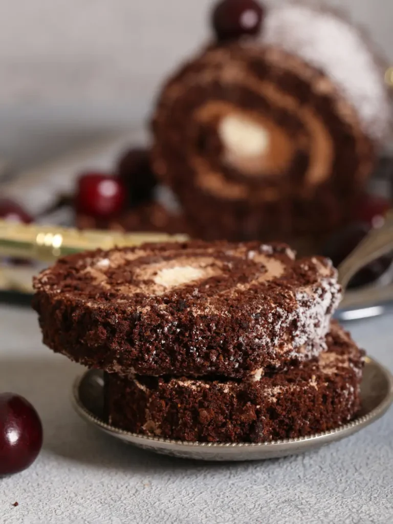 Yule log cake (Bûche De Noël)